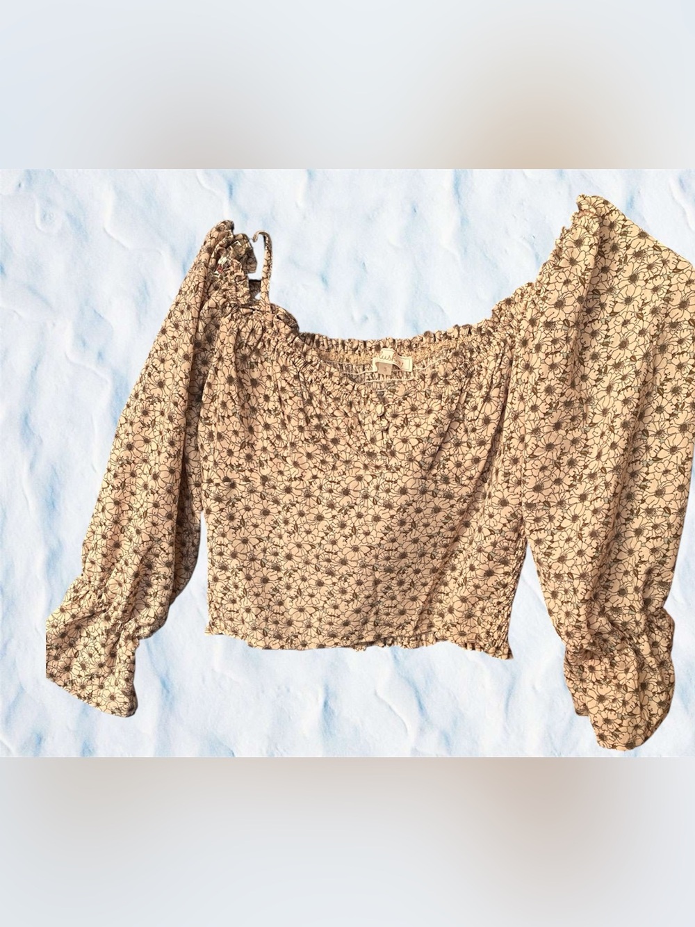 Women long sleeve crop top